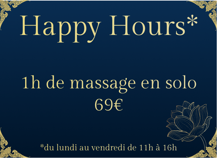 HAPPY HOUR - 1H de massage Solo